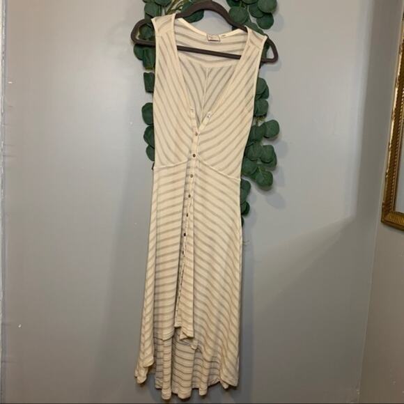 Anthropologie Postmark Striped Asymmetrical Button Down Dress Small - Picture 3 of 10